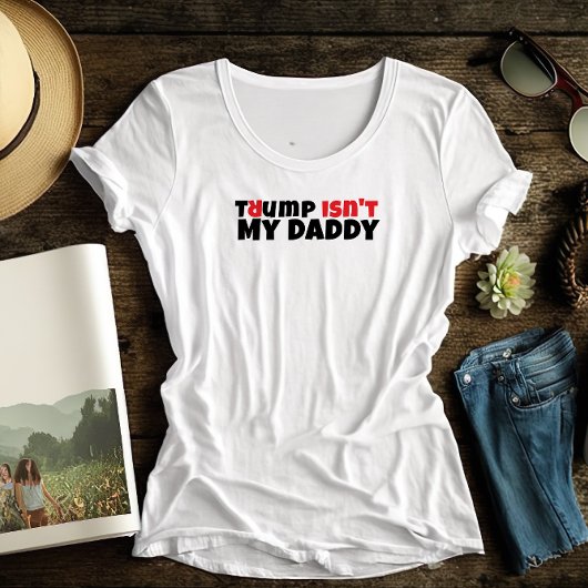 Anti-Trump studentenprotestslogan rood elegant T-shirt