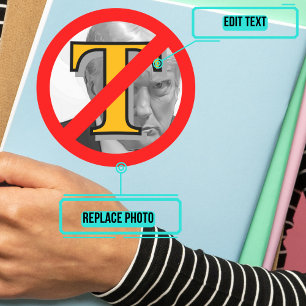 Anti-Trump-symbool Ronde Sticker