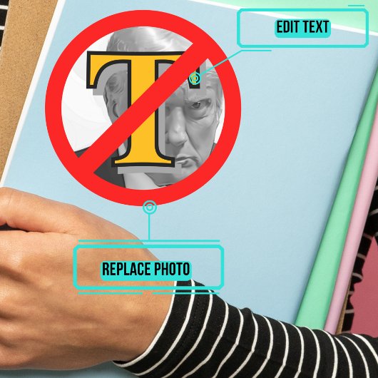 Anti-Trump-symbool Ronde Sticker