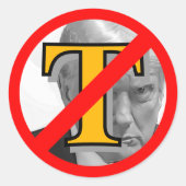 Anti-Trump-symbool Ronde Sticker (Voorkant)