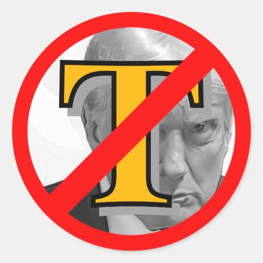 Anti-Trump-symbool Ronde Sticker (Voorkant)