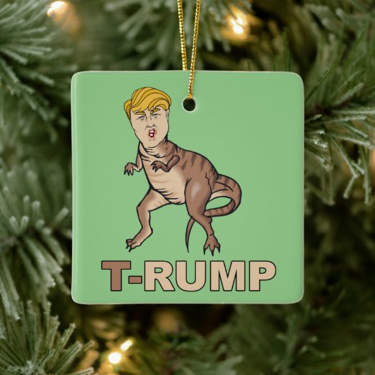 Anti-Trump - T-RUMP - Anti-Trump - Keramisch Ornament (Boom)