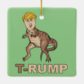 Anti-Trump - T-RUMP - Anti-Trump - Keramisch Ornament (Achterkant)