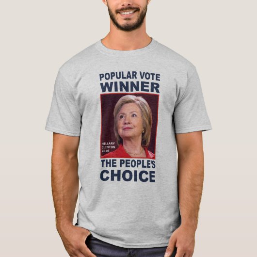 Anti-Trump t-shirt. Hillary Popular Vote winnaar. T-shirt (Voorkant)
