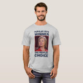 Anti-Trump t-shirt. Hillary Popular Vote winnaar. T-shirt (Voorkant volledig)