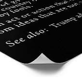 Anti Trump T-Shirt Idiocratie Definitie Vrouwen Poster (Hoek)