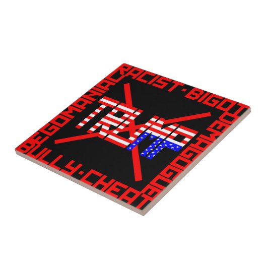 Anti Trump Tegeltje (Zijkant)