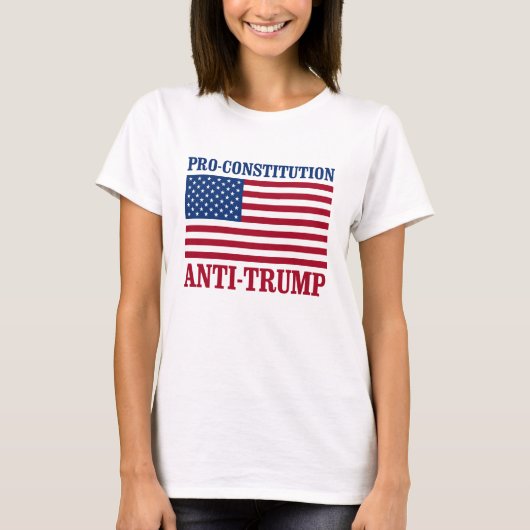 Anti-Trump tegen de grondwet - anti-trump - T-shirt (Voorkant)