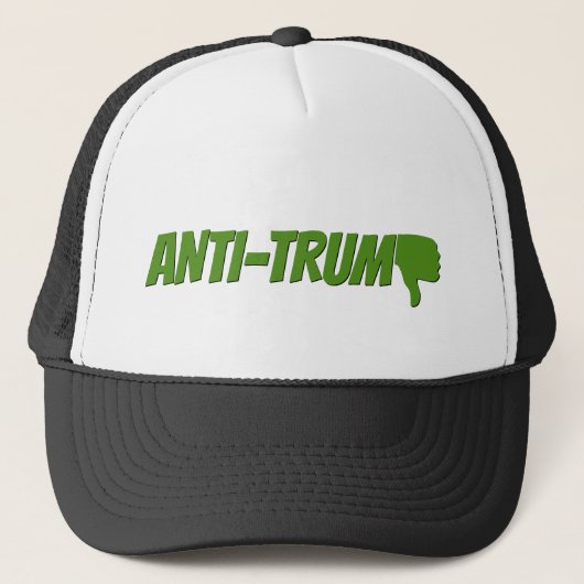 Anti-Trump/Thumbs down, Trucker Hat Trucker Pet (Voorkant)