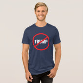 Anti-Trump Tri-Blend Shirt (Voorkant volledig)