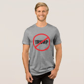 Anti-Trump Tri-Blend Shirt (Voorkant volledig)