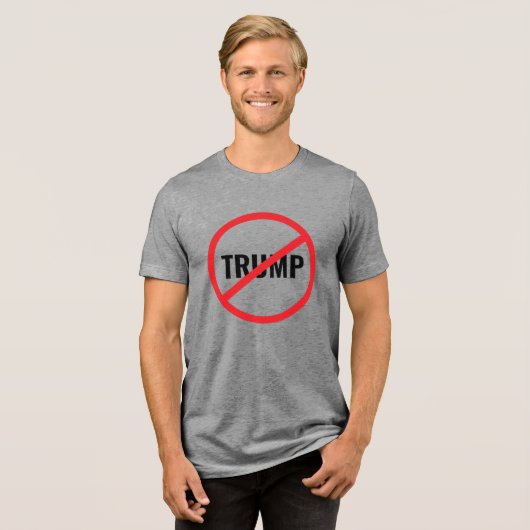 Anti-Trump Tri-Blend Shirt (Voorkant volledig)