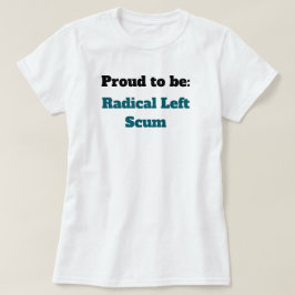 Anti-Trump Trots op radicale linkse tuig T-shirt