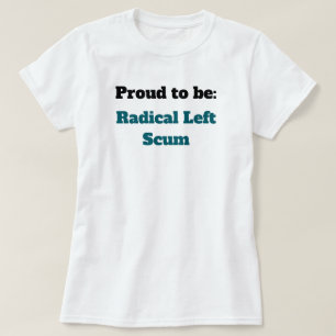 Anti-Trump Trots op radicale linkse tuig T-shirt