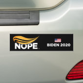 Anti-Trump, Trump Nope, Biden 2020 Bumpersticker (Op auto)