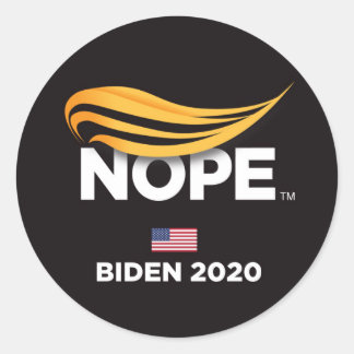 Anti Trump, Trump Nope, Biden 2020 Ronde Sticker