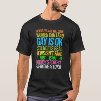 Anti-Trump TShirt Science Refugees Love Womens Rig
