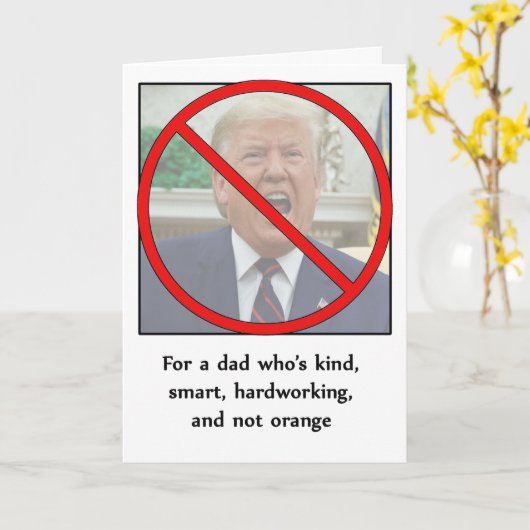 Anti-Trump-Vaderdag Kaart (Gele Bloem)