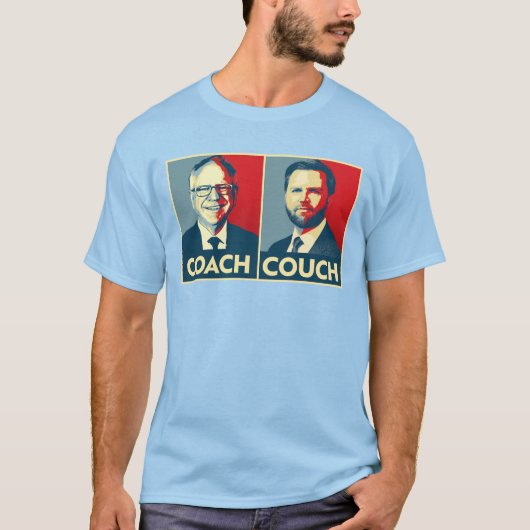 Anti Trump Vance - Coach vs. Couch T-shirt (Voorkant)