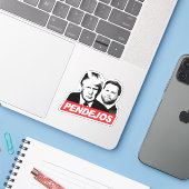 Anti Trump Vance - Pendejos Sticker (Laptop met iPhone)