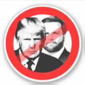 Anti Trump Vance Sticker (Voorkant)