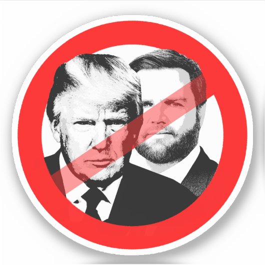 Anti Trump Vance Sticker (Voorkant)
