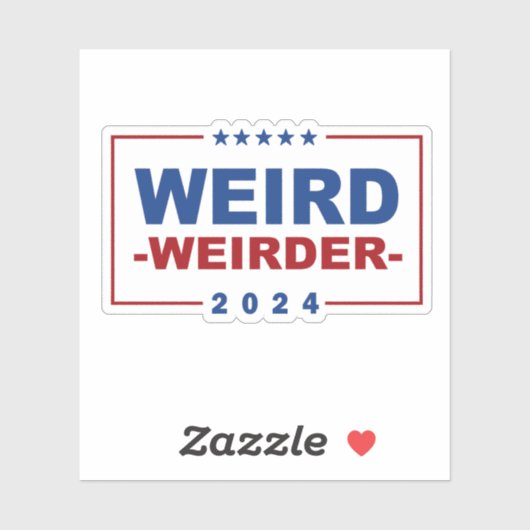 Anti Trump Vance - Weird Weirder 2024 Sticker (Vel)