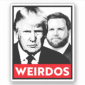Anti Trump Vance - Weirdos Sticker (Voorkant)