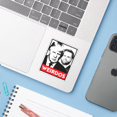 Anti Trump Vance - Weirdos Sticker (Laptop met iPhone)