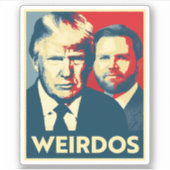 Anti Trump Vance - Weirdos Sticker (Voorkant)