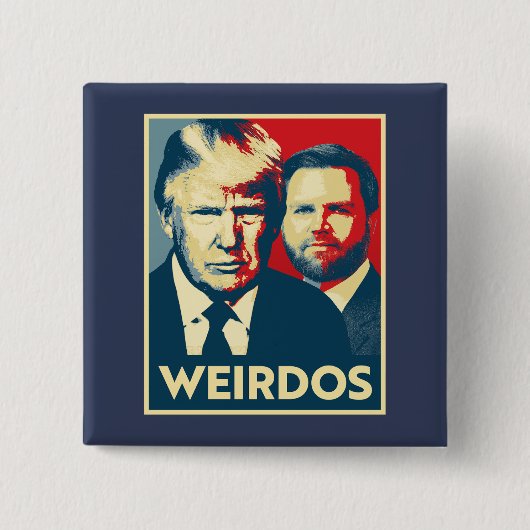 Anti Trump Vance - Weirdos Vierkante Button 5,1 Cm (Voorkant)