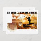 Anti Trump / vangen van de grote vis ! , Briefkaart (Voorkant / Achterkant)