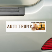 Anti Trump / vangen van de grote vis ! , Bumpersticker (Op auto)