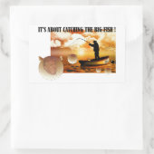 Anti Trump / vangen van de grote vis ! , Rechthoekige Sticker (Tas)