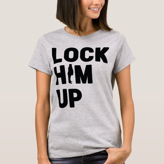 Anti-Trump-vergrendeling hem omhoog dumpen Donald  T-shirt (Voorkant)