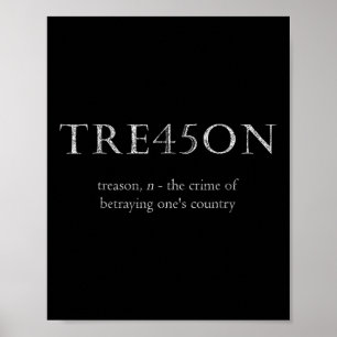 Anti-Trump Verraad _ Tre45on Distressed Impeach Poster