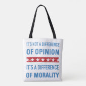 Anti-Trump verschil in moraal Tote Bag (Achterkant)