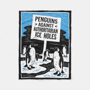Anti-Trump verzet zich tegen pinguïns tegen autori Fleece Deken