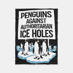 Anti-Trump verzet zich tegen pinguïns tegen autori Fleece Deken