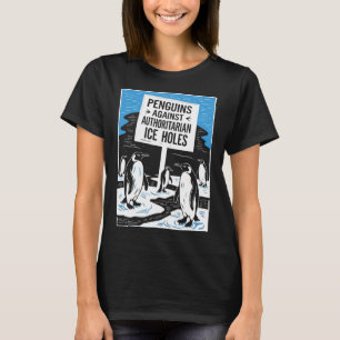 Anti-Trump verzet zich tegen pinguïns tegen autori T-shirt