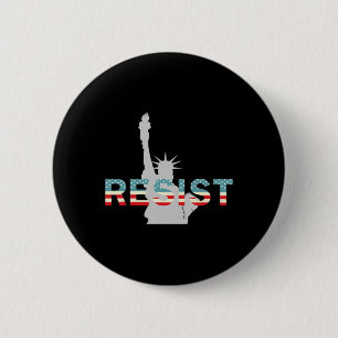 Anti-Trump verzet zich tegen Vrijheidsbeeld #Resis Ronde Button 5,7 Cm