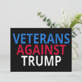 Anti-Trump - Veteranen tegen Trump (Staand voorkant)