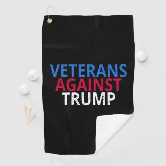 Anti-Trump - Veteranen tegen Trump Golfhanddoek (Insitu)