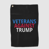 Anti-Trump - Veteranen tegen Trump Golfhanddoek (Voorkant)
