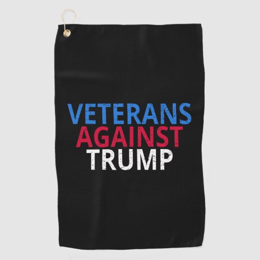 Anti-Trump - Veteranen tegen Trump Golfhanddoek (Voorkant)