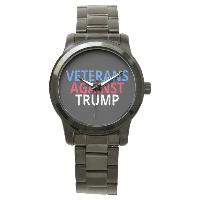 Anti-Trump - Veteranen tegen Trump Horloge (Voorkant)