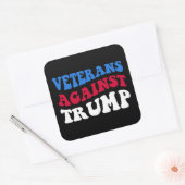 Anti-Trump - Veteranen tegen Trump II Vierkante Sticker (Envelop)