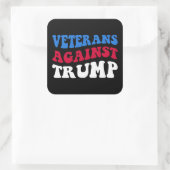 Anti-Trump - Veteranen tegen Trump II Vierkante Sticker (Tas)
