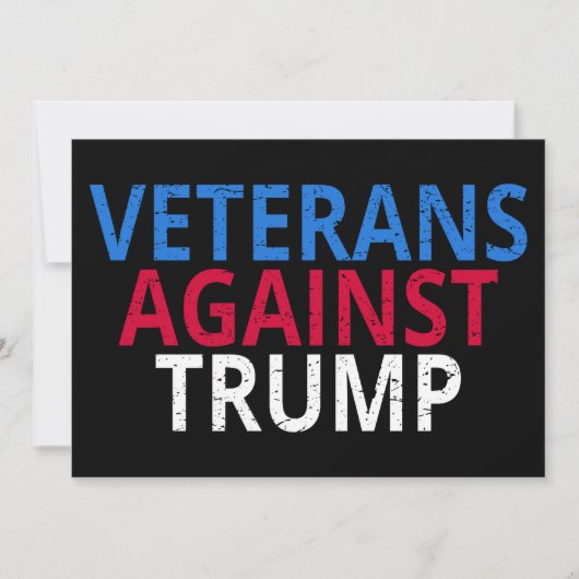 Anti-Trump - Veteranen tegen Trump Kaart (Voorkant)