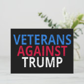 Anti-Trump - Veteranen tegen Trump Kaart (Staand voorkant)
